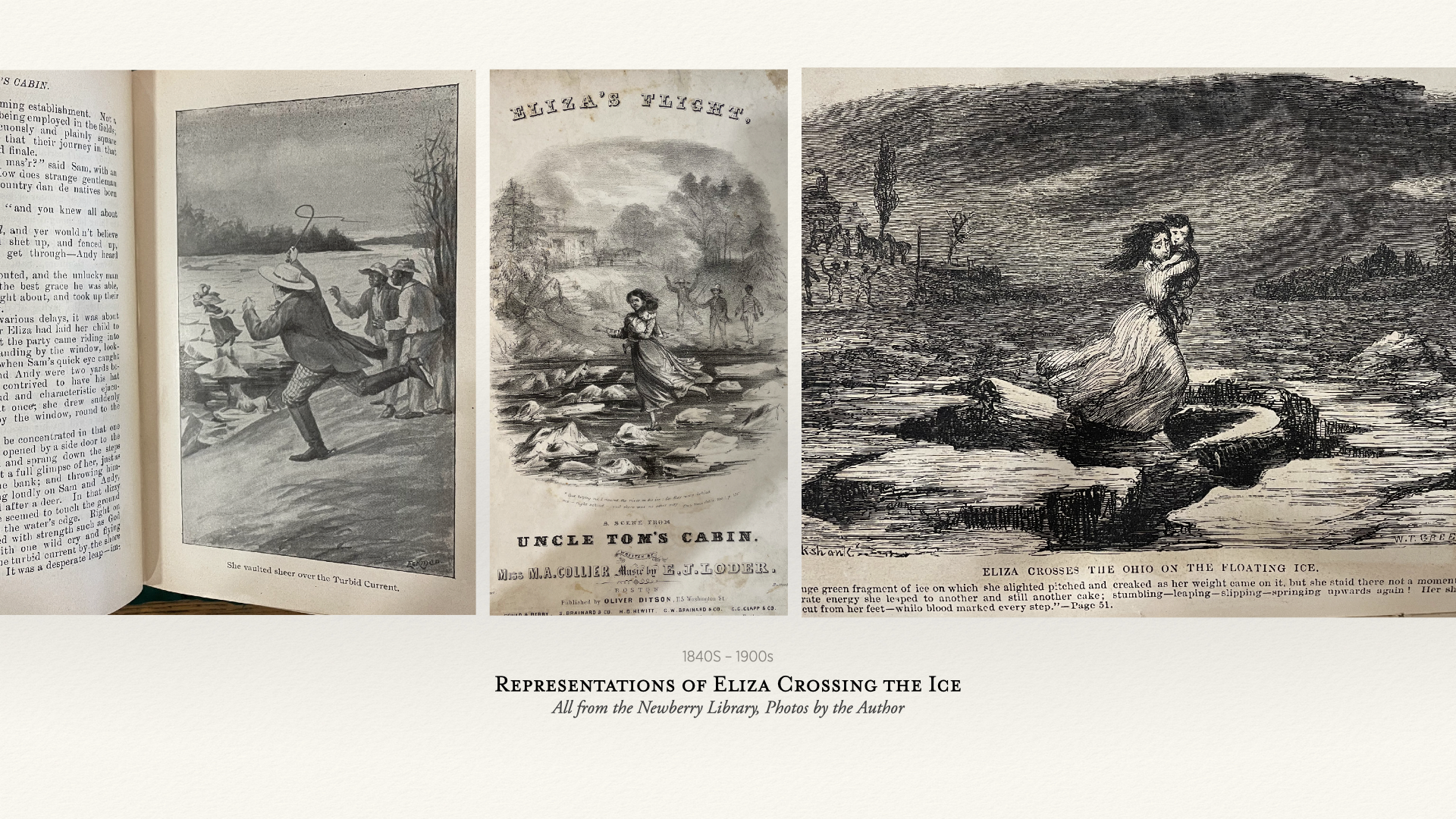 Representations of Eliza crossing the ice 1840s–1900s