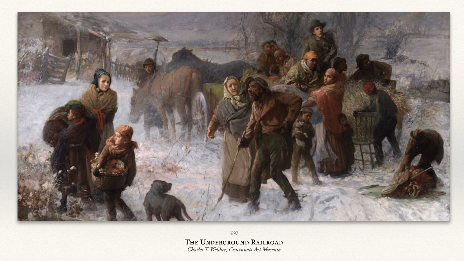 The Underground Railroad, Charles T. Webber, 1893, Cincinnati Art Museum